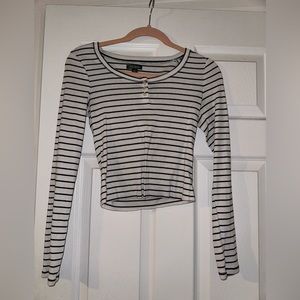 Wild Fable Black and White Striped Top XS